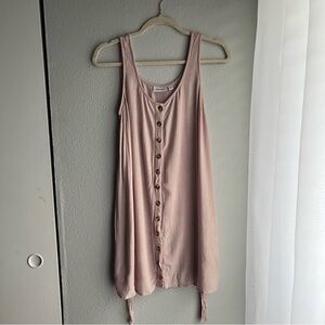 Pink Button-Down Sleeveless Dress